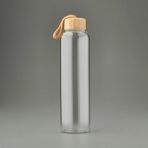 Matmel H2O Bambu Kapaklı Cam Matara - Şeffaf / Açık Kahverengi - 750 ml - Çok Renkli