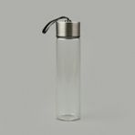 Matmel H2O Metal Kapaklı Cam Matara - Şeffaf / Gri - 450 ml - Çok Renkli