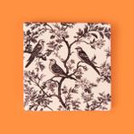 Matmel Kitchen Kuşlar Taş Bardak Altlığı - Renkli - 10X10 cm - Çok Renkli - meşrubat bardağı