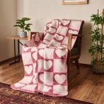 Matmel Soft Amour Pamuklu Tv Battaniyesi - Pembe / Kırmızı - 130X170 cm - Renkli - 100 x 100 cm