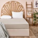 Matmel Soft Basic Çift Kişilik Lastikli Çarşaf - Bej - 180X200 cm