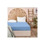 Matmel Soft Basic Çift Kişilik Lastikli Çarşaf - Mavi - 180X200 Cm