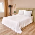 Matmel Soft Shine Çift Kişilik Yatak Örtüsü Seti - Beyaz - Çok Renkli - 100 x 100 cm