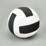 Matmel Soft Voleybol Topu Figürlü Yastık - Siyah / Beyaz - 20 cm