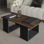 Matris Modern Orta Sehpa – Geometrik Tasarım ve Şık Detaylar, Ceviz/Antrasit