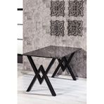 Matrix Wega Bendir Mermer Desen 85X130 Mutfak Masası - Renkli