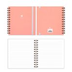 Matt Notebook 15x15 cm Kare 2'li Set Spiralli Çizgili Tarihsiz Not Defteri