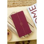 Matt Notebook 2026 Yılı 12 Aylık Bordo Haftalık Keten Cep Ajandası