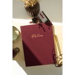 Matt Notebook 2026 Yılı 20x27 cm Bordo Keten Haftalık Planlayıcı Ajanda