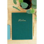 Matt Notebook 2026 Yılı 20x27 cm Koyu Yeşil Keten Haftalık Planlayıcı Ajanda