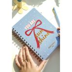 Matt Notebook 2026 Yılı A5 Haftalık Spiralli 15x21 cm 12 Aylık Motivasyon Sayfalı Fiyonk Mavi Ajanda