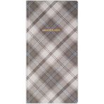Matt Notebook 9X18 cm Keten Süresiz Haftalık Planlayıcı Kareli Cep Ajandası Ekose - Kahverengi