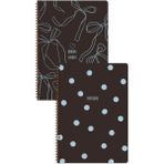 Matt Notebook A4 Spiralli Okul Defteri 80 Yaprak 2'li Set – Çizgili & Kareli - Kahverengi