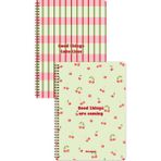 Matt Notebook A4 Spiralli Okul Defteri 80 Yaprak 2'li Set – Çizgili & Kareli - Kırmızı