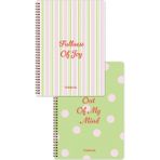 Matt Notebook A4 Spiralli Okul Defteri 80 Yaprak 2'li Set – Çizgili & Kareli - Pembe