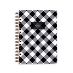 Matt Notebook A5 15x21 cm Spiralli Çizgili Tarihsiz Ekose Not Defteri
