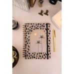 Matt Notebook A5 15X21 cm Spiralli Lastikli Kareli Tarihsiz Not Defteri Palmiyeler