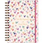 Matt Notebook A5 15X21 cm Spiralli Lastikli Noktalı Tarihsiz Not Defteri Kalpler