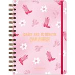 Matt Notebook A5 15X21 cm Spiralli Lastikli Noktalı Tarihsiz Not Defteri Kovboy Çizme