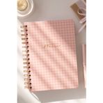 Matt Notebook A5 Spiralli Süresiz Planlayıcı Ajanda Motivasyon Sayfalı Pötikare