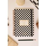 Matt Notebook B5 17X24 cm Spiralli Lastikli Kareli Tarihsiz Not Defteri Dama Desenli