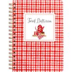 Matt Notebook Yemek Tarif Defteri 100 Yaprak Spiralli Kırmızı Beyaz Kareli Kapak 17x24 cm