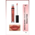 Matte Queen Lipstick Kalıcı Mat Likit Ruj - 07 Proud Pink - Pembe