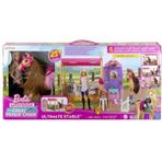 Mattel Barbie Oyuncak Ahır Oyun Seti, Oyuncak Bebek, At Ve Aksesuar Hxj44