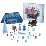 Mattel Disney Dondurulmuş Oyuncaklar, Anna & Elsa Küçük Bebek 2024 2 Arkadaş Figürü, Kalıplanabilir Kum ve 24 Oyun Parçası ile Advent Takvimi, Olaf'ın Donmuş Macerasından Esinlenen
