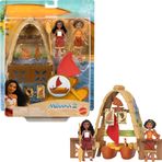 Mattel Disney Moana 2 Oyuncak, Moana & Loto'nun Atölye Oyun Seti, 2 Küçük Bebek, Heihei Figürü, Yüzen Tekne ve 5 Aksesuar