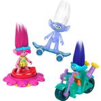 Mattel Fisher-Price Imaginext DreamWorks Trolls Oyuncak Sparkle & Roll Paketi, Poppy Branch ve Guy Diamond Figürler ve Araç Seti, Yaş 3-8 Yaş