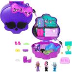 Mattel HVV58 Polly Pocket - Monster High Temalı Kompakt Oyun Seti Oyuncak Bebekler