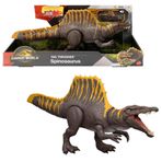 Mattel Jurassic World Rebirth dinozor oyuncağı, 2 saldırı hareketine sahip Spinosaurus aksiyon figürü, filmden uyarlanan tasarım, bükülebilir eklemler, dijital oyunlar, JGB56