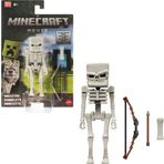 Mattel Minecraft Aksiyon Figürü ve Aksesuar Seti, 10 cm Boyutunda, Hareketli Koleksiyon Figürü İskelet, EIN Minecraft Filminden Esinlenmiştir, JFR60