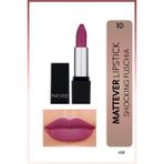 Mattever Lipstick Yarı Mat Saten Bitişli Ruj 10 Shocking Fuschia - Mor
