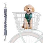 MATTISAM Bisiklet Sepeti için Köpek Emniyet Kemeri, Geri Çekilebilir Bisiklet Köpek Emniyet Kemeri, Kedi için Elastik Pet Emniyet Tasma Koşum, Köpek Tasma Uzatma Ataşmanı Şok Emici Kurşun Uzatma Emici
