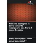 Mattone ecologico in terra-cemento incorporato con fibra di cocco Babassu