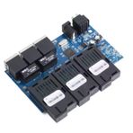 Mauedest 100M PCBA Board Fiber Optic Media Converter 3 RJ45 to 3 SC Optic Connector 20KM Ethernet Switch 1310nm/1550nm 2A+1B Port