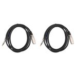 Mauedest 2X 6,35 mm 1/4 İnç TRS - XLR A Dişi 3 Pinli Dişi Stereo Dişi Mikrofonu için (6 Ayak)