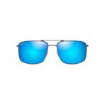 Maui Jim Aeko W/Patentli Polarizedplus2 Lensler Dikdörtgen Güneş Gözlüğü, Dove Gri/Mavi Hawaii Polarize, Medium