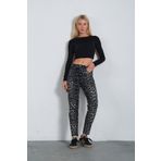 Maule Desenli Yüksek Bel, Esnek Skinny Denim Dar Kalıp Mom Jean Kadın Kot Pantolon @cremona