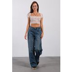Maule İndigo Bol Kesim Denim Geniş Paça Rahat Baggy Jean Kot Salaş Kadın Pantolon @varese