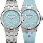 Maurice Lacroix ML-AI6008SS00F431-C Erkek Kol Saati ve Yedek Kordon - Metalik Gri
