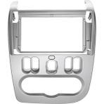 Mauuae Çift Din Araç DVD Oynatıcı Radyo Fasya Çerçeve Renault Logan 2010-2013 Için Lhd 9 Inç Adaptör CD Paneli Trim Kiti Çerçeve (Yurt Dışından) - Siyah
