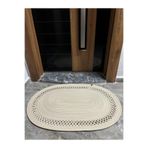MaVaux Amsterdam Serisi Jüt, Desenli Kapı Önü, Paspas, Banyo Paspası, Balkon Paspası/Hediyelik, Ev Eşyası Krem 40 x 70