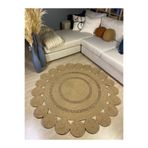 MaVaux Begonvil Jüt Hasırlı Örgü Kilim Hasır 150 x 150