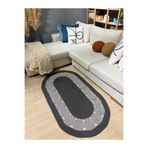MaVaux Cookie Jüt Hasırlı El Örgüsü Kilim AntrasitGri 120 x 320