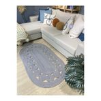 MaVaux Cookie Jüt Hasırlı El Örgüsü Kilim Gri 100 x 300