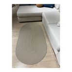MaVaux Galileo Oval Jüt Yuvarlak Hasır Görünümlü Klasik Halı Kilim Taş 100 x 180