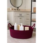MaVaux Hasır Jüt Dekoratif Sepet 20x30x50 Cm, Oyuncak, Çamaşır, Banyo, Mutfak ve Düzenleyici Saklama Sepeti MÜRDÜM 55 x 35